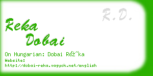 reka dobai business card